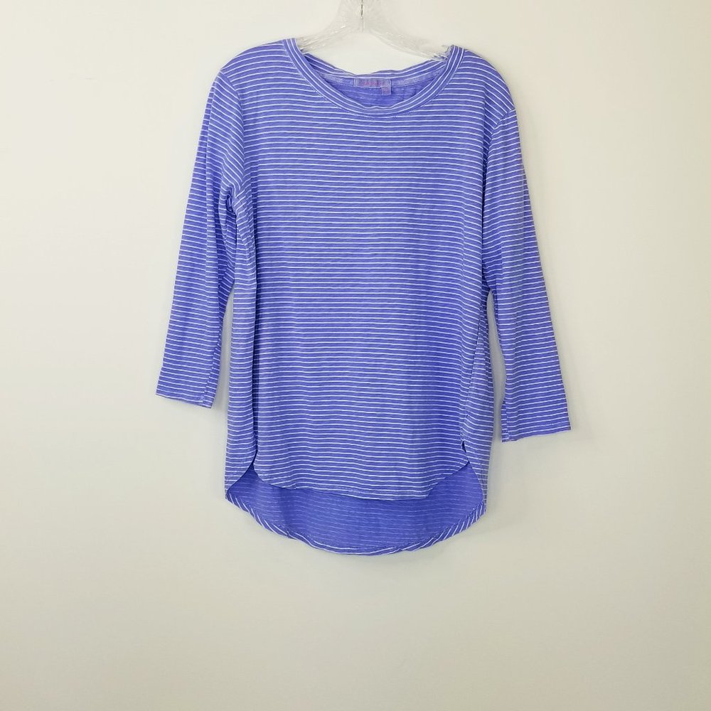 Fresh Produce Sz SM Lavender Striped T. Shirt - Picture 1 of 9